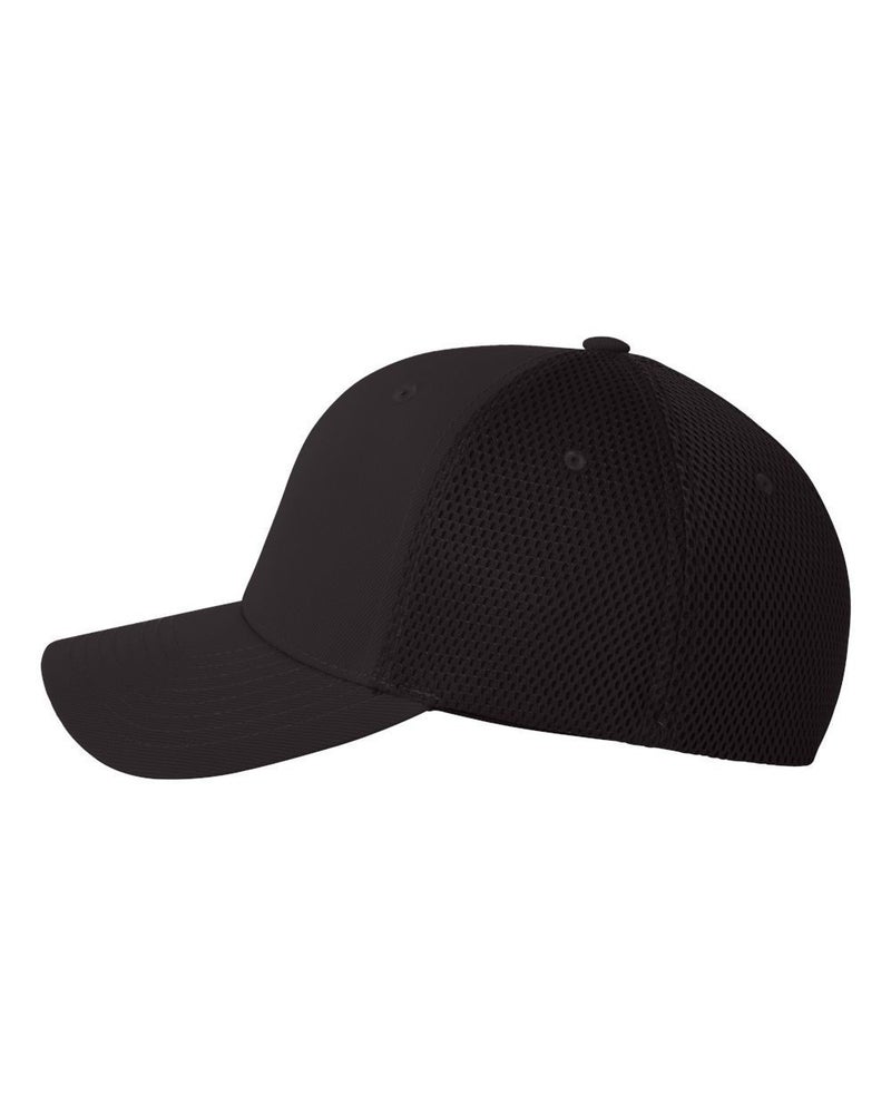 Flexfit Unisex Ultrafibre Airmesh Fitted Trucker Hat, Black, Small-Medium - Image 4